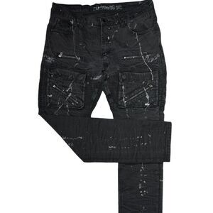 Heritage by America Paint Splatter Moto Style Jean (38)